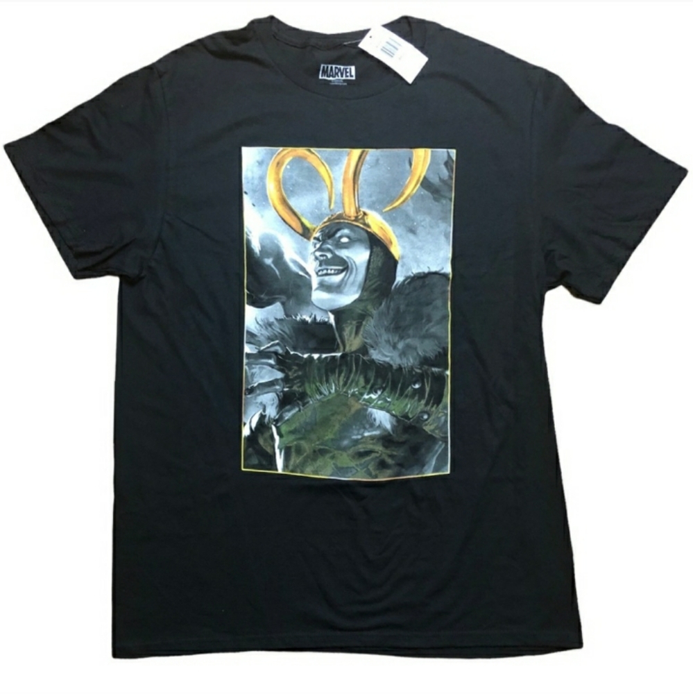 MARVEL Classic Golden Horn Loki Shirt Size Large NWT!
